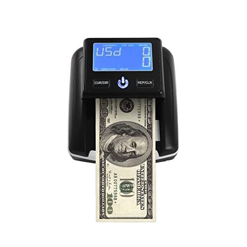 Detector De Billetes Falsos Portátil 2 En 1 Comprobador De Billetes, Contador De Billetes Escáner Móvil Con Control De La Lámpara Para Tienda Banca Supermercado Oficina Contabilidad