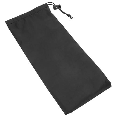 JUMPLAWN Bolsa Plegable Negra para Bastones de Trekking Cierre de Cordón, Ligera Poliéster, Adecuado para Montañismo y Camping, Capacidad para Dos Bastones