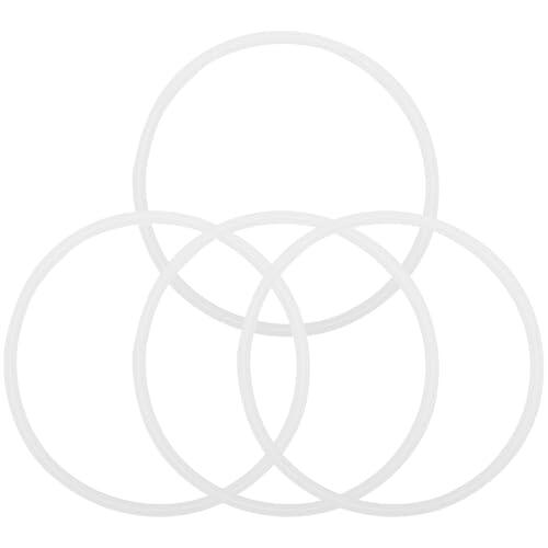 jojofuny 4 Anillos de Sellado de Silicona Seguros para Alimentos, Fáciles de Instalar, Color Blanco, Pack de 4 Unidades para Caja Bento Aislada para Infantiles