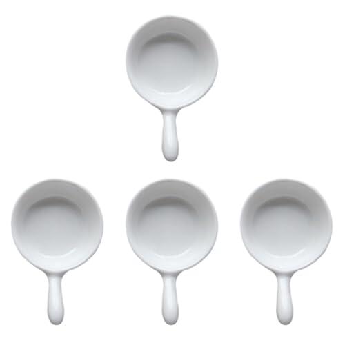 BESTOYARD Juego de 4 Mini Tazones para Salsa de Cerámica de Superficie Lisa y Abertura Amplia, Ideales como Porta Aperitivos para Mesa de Comedor