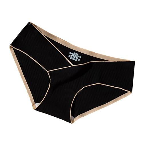 Lanunlly Bragas Mujer Algodon Braguitas Sin Costuras Invisibles Ropa Interior Elástico Sexy Talle Alto Culotte Transpirable Cómodas Y Suaves Talla Grande Vientre Plano