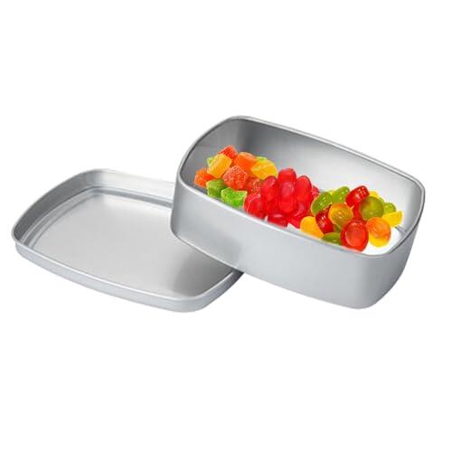 Funda de viaje para jabonera de aluminio, jabonera portátil rectangular de aluminio a prueba de fugas de 9,7 x 7 x 2,8 cm con tapa | Jabonera baño de aluminio, contenedor para