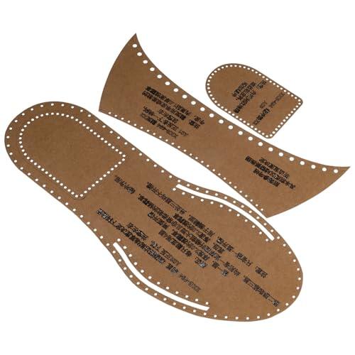 Cabilock Plantillas de Patrones para Sandalias y Pantuflas de Cuero en Papel Kraft, Fáciles de Usar, para Proyectos de Manualidades y Talla 40