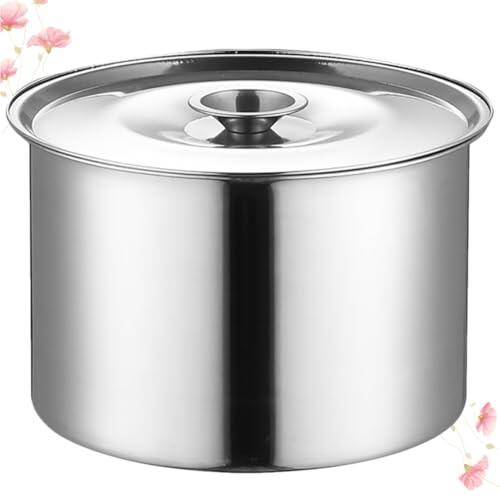 UTHCLO Salero de Acero Inoxidable Moderno con Tapa para Condimentos, Adecuado para Buffet y Almacenamiento Seguro en Cocina y Restaurante