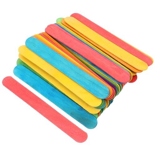 Cabilock 50 Unidades Palitos Tamaño Madera Helado de de Colores para Manualidades Resistente Jumbo, y para Actividades Familiares y Proyectos Creativos