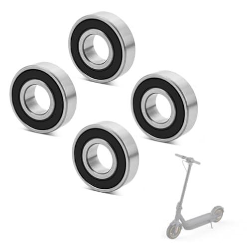 JoyousMall Rodamientos de bolas de rueda de scooter eléctrico de 12 x 28 x 8 mm para Ninebot Max G30D, kit de rodamientos de acero sellado de ranura profunda para reparación de motor delantero