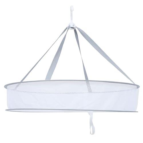 Gadpiparty Cesta Plegable para Secar Ropa de Color Claro de 54 Cm, de Poliéster Resistente Estructura de Agujeros para Secado Hogar