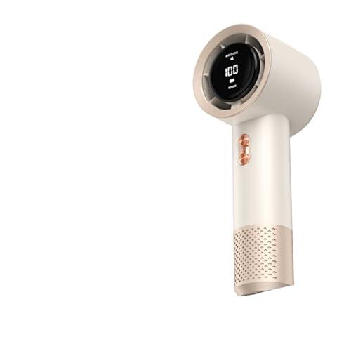 NMLKYTYDH Ventilador Portatil, Mini aire acondicionado portátil de alta velocidad con seis ventiladores y 199 niveles de ajuste infinito.,para Interior, Exterior y Viaje(White)