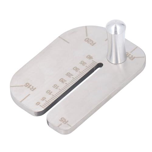 Zerodis Placa de Costura de Cuero, Placa de Extracción de Punzón de Cuero de Acero Inoxidable con Escalas Claras y Marcas de, Corte Preciso y Uso Portátil para Artesanías de
