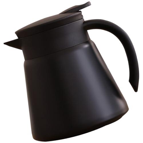 Jarra de café aislada Cafetera térmica a prueba de fugas de 680 ml, tetera térmica de acero inoxidable de grado alimenticio, jarra de agua con termo de vacío de doble pared que mantiene frío/calie