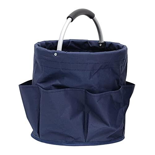 TTETTZ Cesta de Picnic Plegable Portátil de 17L con Compartimentos para Organización Confeccionada Oxford 600D Resistente Adecuada para Usar en, Azul Marino, Individual
