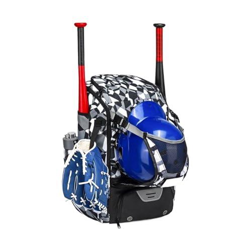 Genérico Mochila de Béisbol,Mochila Grande Ligera con un Compartimiento de Zapatillas,para el Bate Sóftbol | para Soccer, Football, Deportes, Juego, Viaje, Práctica, Entrenamiento, Verano, Primavera