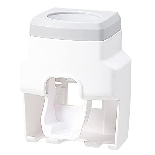 Dispensador automático de pasta de dientes montado en la pared con soporte para cepillo de dientes de vacío Tech Hands, juego de exprimidor higiénico de plástico ABS que ahorra espacio, accesorio de