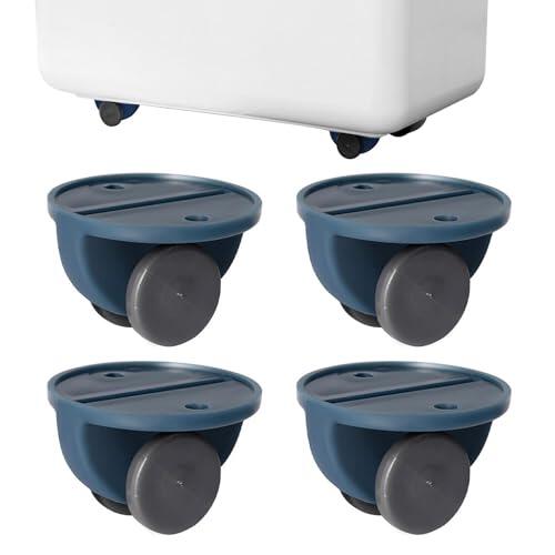Dmuzsoih Ruedas adhesivas - Mini ruedas giratorias - Mini ruedas fijas de 4 piezas, pequeñas para cajas de almacenamiento, pies rodantes adhesivos para electrodomésticos pequeños