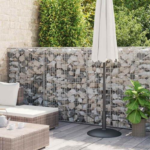 Fasba Muro de Gaviones Decorativo - Protección contra Viento y Lluvia, Acero Galvanizado, 600x50x150 cm, 1400 kg/m³