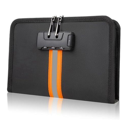 Jnchdghwa Bolsa de Dinero IgníFuga, con Cerradura y Cremallera, Segura, IgníFuga e Impermeable, Apta para Efectivo, 8,2 X 5,7 Pulgadas.