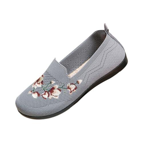 Orthopedic Trainers for Women UK Womens Slip On Walking Shoes Mesh Breathable Lightweight Casual Orthopedic Sneakers for Women UK Spring Summer Sport Shoe Ladies Wide Fit Barefoot Trainers