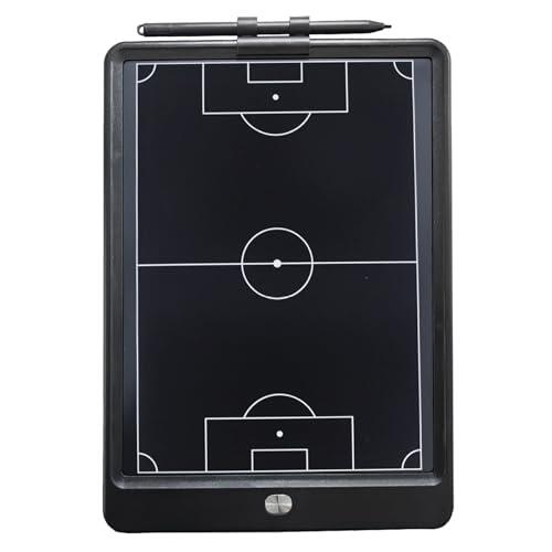 Hominas Pizarra marcadora electrónica para Entrenamiento de fútbol bolígrafo con Sensor de Pantalla LCD para gerentes y (Noire)