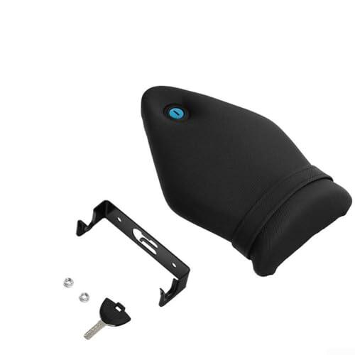 Pillion negro asiento de pasajero para BMW S1000RR 2009-2018, HP4 2012-2014, S1000R 2014-2020, asiento trasero de motocicleta de piel sintética con hierro y plástico