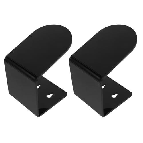 Operitacx 2 Piezas Soporte para Guantes de Boxeo y Sóftbol de Acrílico Negro, Montaje en Pared Fácil, Diseño Moderno para Decoración de Dormitorio o Sala de Béisbol