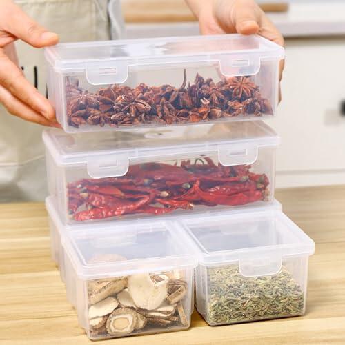 Srliya Contenedor de Almacenamiento de Especias Secas, Recipiente de Almacenamiento de Cocina con Sellado Perfecto para Pimienta, Canela