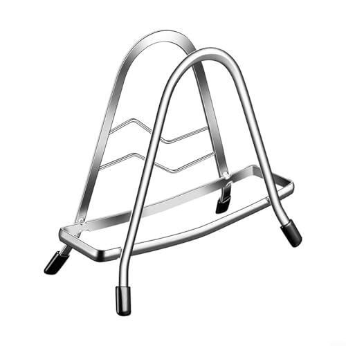 Yhenlovtt Estante organizador de utensilios de cocina, soporte antideslizante para tabla de cortar, de acero inoxidable, para ahorrar espacio con P (B)