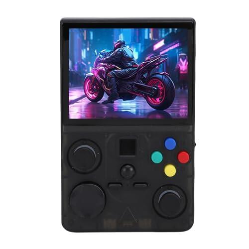 Zunate Consola de Juegos Portátil Pantalla HD WiFi Código Abierto Joystick Dual para el Hogar y los Viajes ABS Negro Consola de Videojuegos Retro Portátil para (64G)
