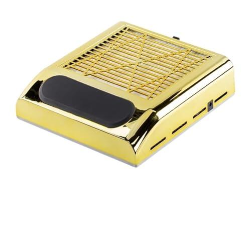 Aspirador de uñas, Potente ventilador recolector de polvo for uñas, aspiradora, máquina herramienta de manicura con filtro, herramienta potente for decoración de uñas, aspiradora for uñas(Gold)
