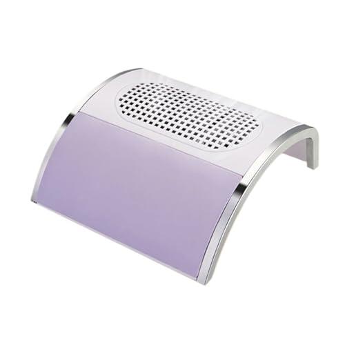 Aspirador de uñas, Aspirador de polvo for uñas de gran potencia de 120W, máquina aspiradora de un con 2 ventiladores, máquina de manicura, herramienta for salón de decoración de uñas(868-1 White)