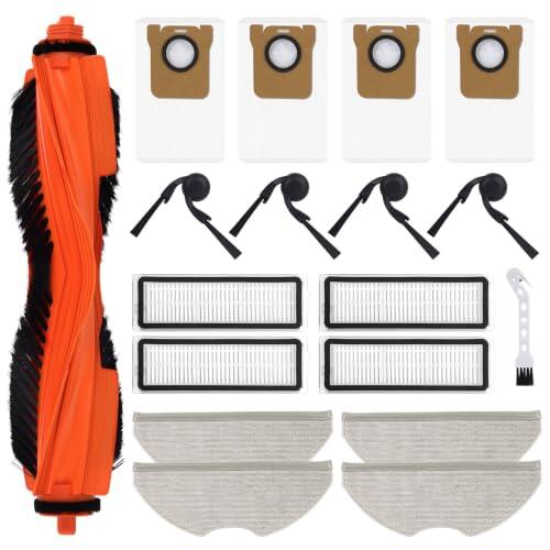 Spofan Accesorios Compatibles con Xiaomi H40 Robot Aspirador | Reemplazo - 1 Cepillo Principal, 4 Filtros, 4 Cepillos Laterales, 4 Toallitas, 4 Bolsas de Polvo, 1 Cepillo de Limpieza