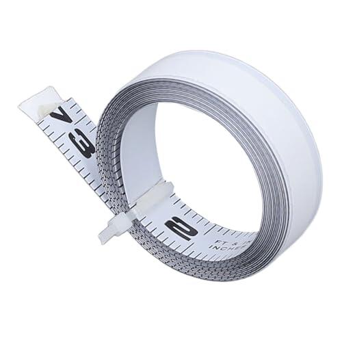 Cocoarm Cinta Métrica Autoadhesiva de Metal Cinta Métrica Autoadhesiva de Acero Al Carbono 6 Pies 72 Pulgadas Escala Imperial de Derecha a Izquierda Cortable para Banco de Trabajo Mesa de Sierra