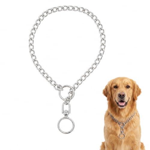 SLIAXINT Collar de Cadena para Perro 3,0 mm x 55 cm de Acero Inoxidable, Collar de Perro de Acero Inoxidable, Cadena de Perro de Acero Inoxidable para Perros Medianos, Resistente a Enredos para