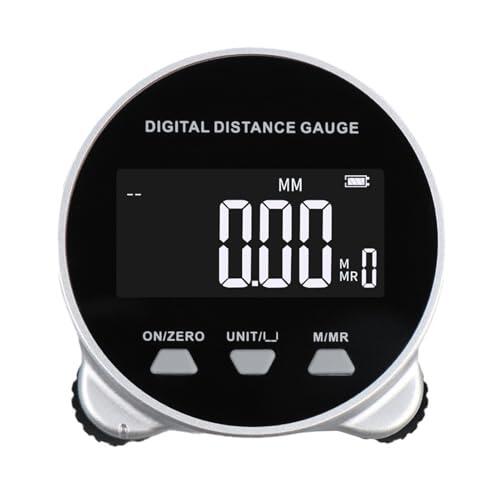 Cocoarm Telémetro con Pantalla LCD Regla de Rodillo Digital de Acero Inoxidable de 0 a 199,999 M Medidor de Distancia Electrónico Recargable con Retroiluminación y 5 Unidades para Taller de Oficina