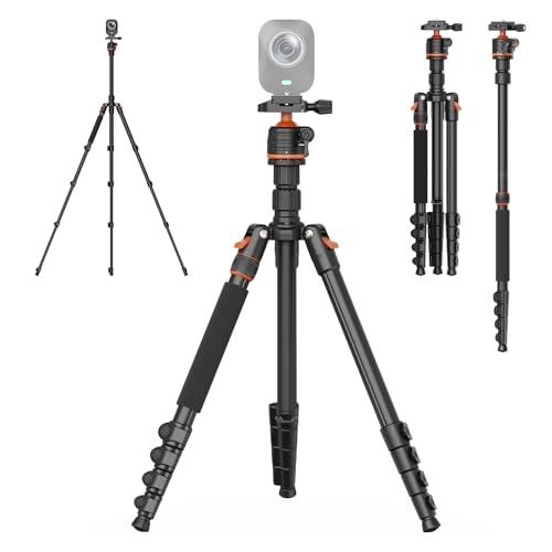 Trípode de cámara de 54 a 183 cm con Cabezal de Bola de 360°, trípode de Aluminio/monopié, Capacidad de Carga de 4 kg para DSLR, fotografía, vídeo, transmisión en Directo