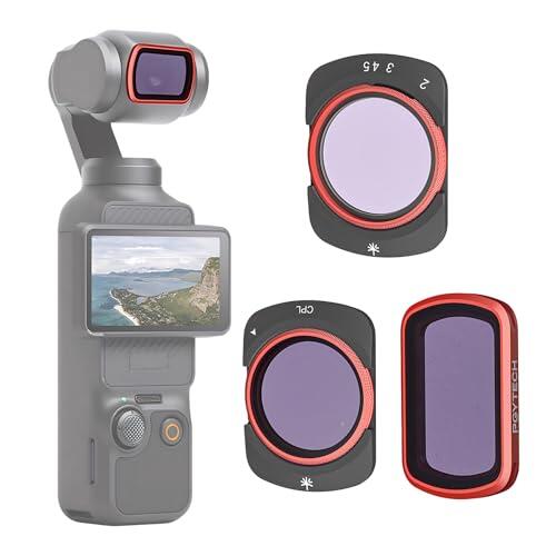 PGYTECH Filtro Magnético para dji Osmo Pocket 3/4, Kit 3 en 1 CPL + VND + Black Mist 1/4 Filtro Polarizador Circular y ND Variable, Cristal Óptico AGC, Vlog Impermeable Antirrayas