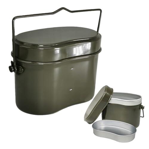 BlesConi Juego de vajilla portátil para camping, cacerola de aluminio de grado alimenticio para marcas de volumen y diseño ergonómico para entusiastas del aire libre