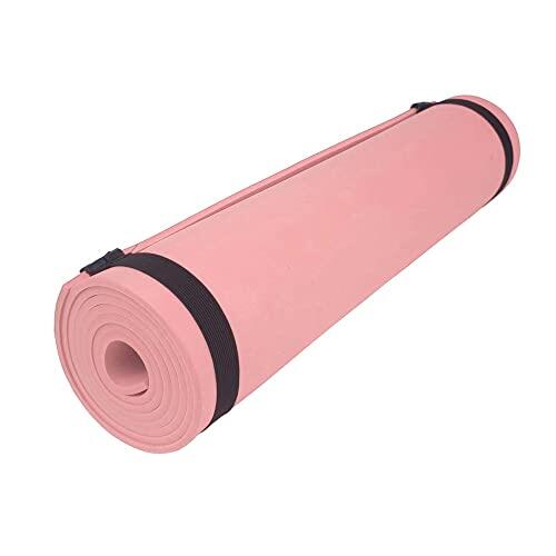 Esterilla Yoga de Goma Eva Ligera con Espuma de Alta Densidad Alfombrilla Antideslizante 50 x 180 Centímetros Rosa