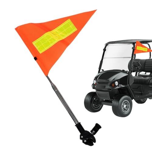 Genérico Banderas De Bicicleta con Mástil para Mayor Seguridad, Banderas De Seguridad para Bicicletas, Triangular Banderín De Señalización, Bike Railer Flags, Retráctiles para Bicicleta