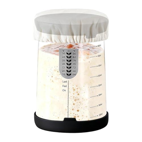 Genérico Tarro de Madre, Con Tapa, Gran Capacidad, Ancha Y Transparente, Kit de Inicio, Tarro para Fermentación, Uso En Hogar, Apartamento, Restaurante, Tienda, Cocina Y Comedor