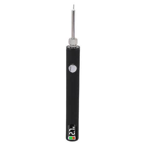 Ejoyous Thread Burning Pen Kit, Pluma Portátil para Grabar Cera con Pantalla Digital y 3 Configuraciones de Temperatura para Fabricación de Joyas, Artesanía en Cuero y Costura (BLACK)