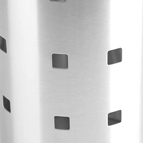 Eujgoov Estante para Cubiertos, Soporte de Cocina de Acero Inoxidable para Cubiertos y Palillos, Organizador Multifunción con Orificios de Drenaje para Cocina y Dormitorio (L)