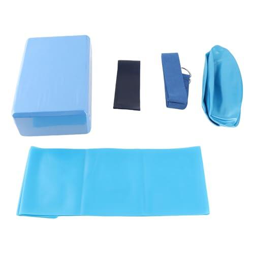 XinrZythrop Juego de 5 Piezas para Yoga y Fitness, Que Incluye Bloque de Yoga de EVA, Pelota de Yoga de PVC, Banda de Resistencia de látex, Cinta elástica de algodón y Toalla de látex, Ideal