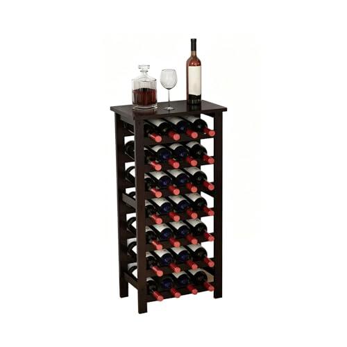 Estante For Vinos De 7 Niveles, Piso Independiente, Estantes Almacenamiento Vino For 28 Botellas Con Mesa, For Cocina, Bar, Comedor, Sala Estar