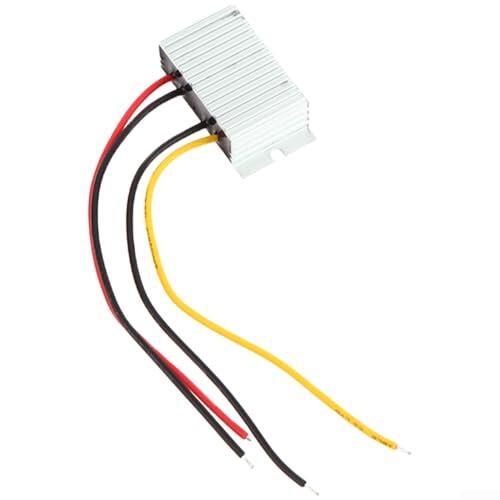 DAZZLEEX 24V a 12V 5A DC Convertidor reductor de voltaje Regulador de voltaje Módulo de fuente de alimentación 60W para sistemas de control de motores de automatización industrial Plata