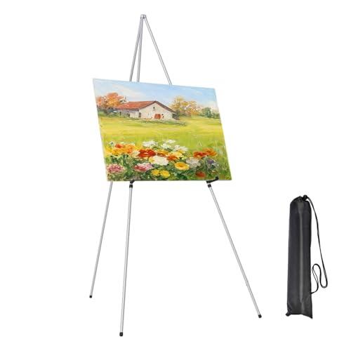Caballete de metal resistente con diseño plegable y base estable, ideal para estudiantes y creadores profesionales, multiusos, pintura de soporte