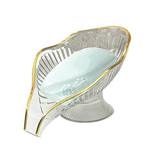 Jabonera transparente para lavabo del baño | Organizador transparente | Jabonera transparente - Apto para el baño, la encimera, la lavandería y la esponja