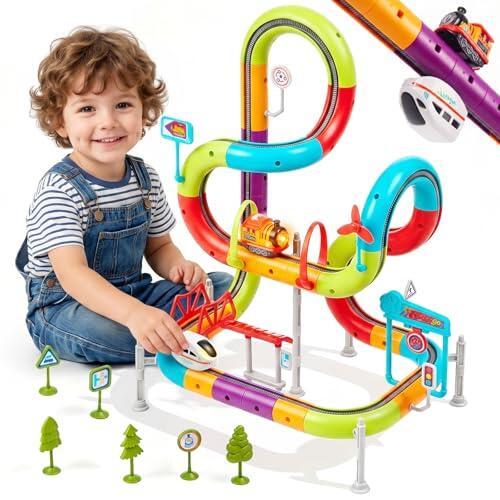 Magia sobre rieles: Análisis completo del set de tren eléctrico Gleamkid de 73 piezas