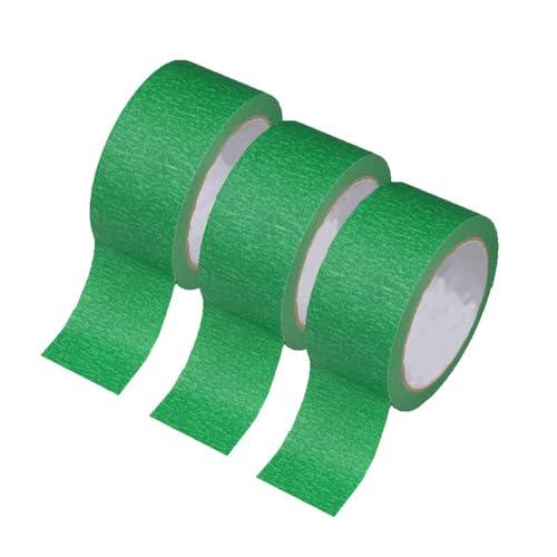 Genérico Masking Tape,3 Rollos Herramienta Adhesiva Para Arte,Cinta artística verde de 2,3 cm x 30 m - Para Aula, Escuela, Garaje, Taller, Hogar, Pared Y Coche
