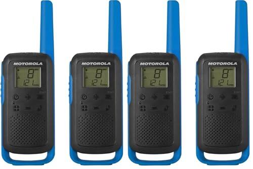 Motorola Talkabout T62 PMR Radio de Banda ciudadana (PMR446, 16 Canales y 121 Códigos, Alcance de 8 Km), Color Azul (Paquete de 2)