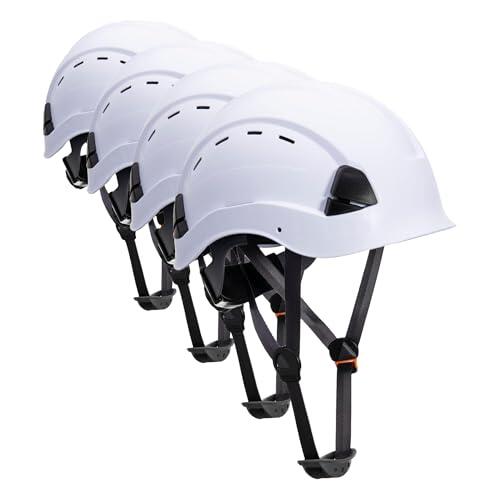Portwest Casco Height Endurance Ventilado, Color: Blanco, PS63WHR (Paquete de 4)